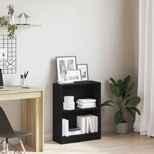 Könyvespolc Fekete 60x24x76 cm Műanyag