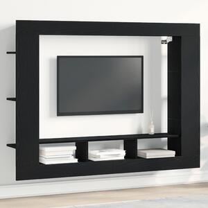 Fali TV állvány Fekete tölgy 152x22x113 cm