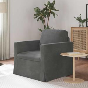 VidaXL Kanapé Sötétszürke 78 x 78 x 80 cm Bársony