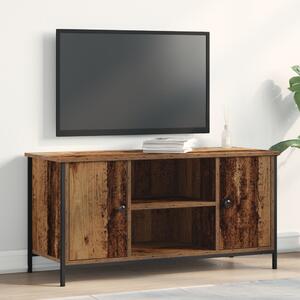 TV Szekrény Régi Fa 100x40x50 cm Műanyag Fa és Acél