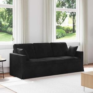 VidaXL Kanapé Fekete 198 x 78 x 80 cm Bársony