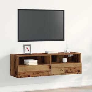 TV Fali Szekrény Régi Fa 100x30x30 cm Mérnök Fa