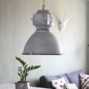 Steinhauer Mexlite Densi függőlámpa, szürke, Ø 47 cm, fém, dimmelhető, Alu / szürke / cink, Nappali / Étkező, fém, Indusztriális dizájn