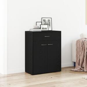 Fekete tölgy oldalszekrény 60x30x75 cm MDF-ből