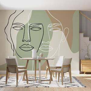 Fotótapéta Absztrakt arcok, Fotótapéta egyedi, w05550 : Uwalls.hu