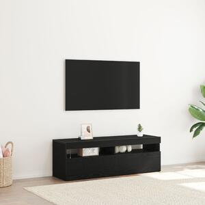 TV szekrény Fekete tölgy 120 x 35 x 40 cm Faanyag