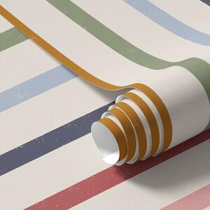 Tapéta Világos háttér előtt élénk, többszínű csíkok, Tapétá geometria, Tapétá geometria csíkok, a01184 : Uwalls.hu