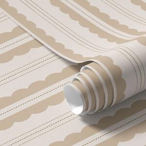 Tapéta Bézs színű, hullámos csíkok finom kontrasztban, Tapétá geometria, Tapétá geometria csíkok, a01185v5 : Uwalls.hu