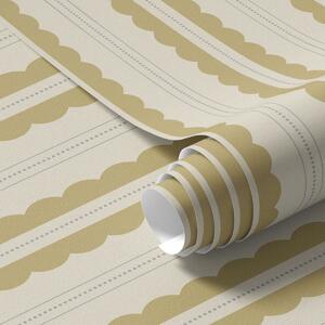 Tapéta Sárga hullámos csíkok szürke-kék pontokkal, Tapétá geometria, Tapétá geometria csíkok, a01185v4 : Uwalls.hu