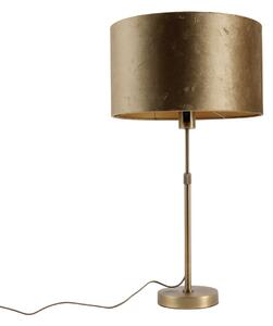 Bronz asztali lámpa bronz bársonyernyővel 35 cm - Parte