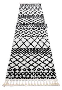 Fekete-fehér BERTY geometrikus mintás futószőnyeg Méret: 60x250 cm