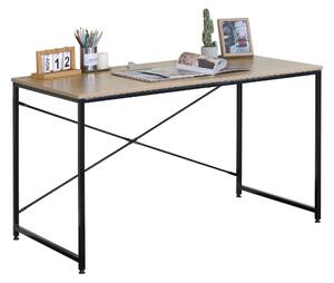 Intenso Home íróasztal / számítógépasztal 120x60cm | Masszív fém váz, fekete - Sonoma tölgy szín
