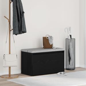 Fészek Pad Fekete Tölgy 80x40x45 cm Mérnöki Fa