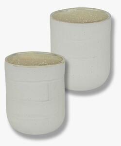 Fehér-bézs kő bögre szett 2 db-os 0.3 l Sand Grain – Mette Ditmer Denmark