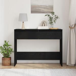 VidaXL Fekete Tölgy Konzolasztal - 100x35x76.5 cm - Mérnöki Fa