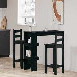 Falra szerelhető bárasztal - Fekete tölgy - 102x55x103.5 cm - Mérnöki fából készült