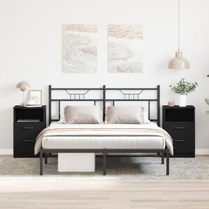 Éjjeliszekrény 2 pcs Fekete tölgy 40 x 35 x 65 cm Faanyag