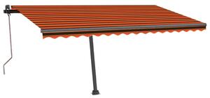 VidaXL narancssárga-barna automata póznás napellenző 400x350 cm