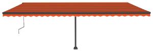 VidaXL narancssárga-barna automata póznás napellenző 600 x 300 cm