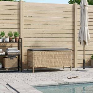 VidaXL Kerti lábtartó Beige és Világosszürke 80 x 38 x 42 cm PE Rattan