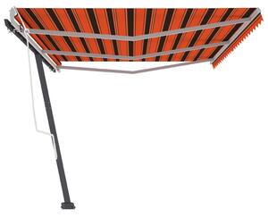 VidaXL narancs-barna kézzel kihúzható póznás napellenző 600 x 300 cm