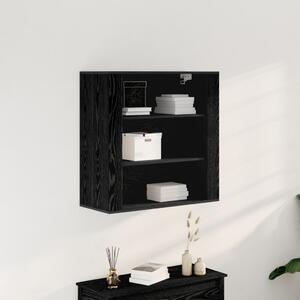 VidaXL Fali szekrény Fekete tölgy 80x33x80 cm Műgyanta
