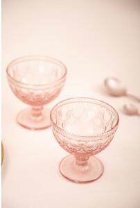 Rózsaszín üveg tálka szett 2 db-os 250 ml Fleur – Premier Housewares