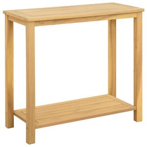 VidaXL Kert oldalsó asztal Világos akác 80 x 35 x 75 cm Tömör Akácfa