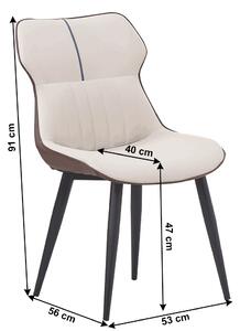 Jedálenská stolička Rosel (béžová + hnedá). 1034336