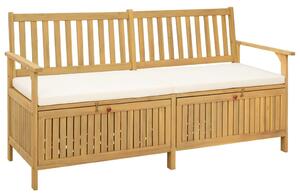 VidaXL Tárolópad párnával tárolóval ajtóval 170 x 63 x 84 cm