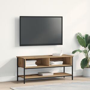 TV Szekrény Kézműves Tölgy 100x35x45 cm Műanyag és Acél