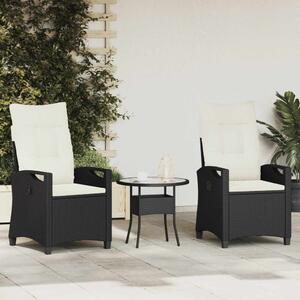 VidaXL Kerti Szék 2 pcs Fekete és Krém 56 x 60 x 112 cm
