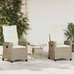 VidaXL Kerti Szék 2 pcs Beige és krém 56 x 60 x 112 cm