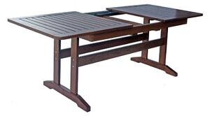 ROJAPLAST ANETA fenyőfából készült kihúzható, lakkozott kerti asztal, 160-210 cm ()