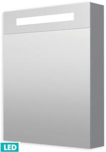 Tükrös szekrény 60 cm LED világítással, 1 balos ajtó, aljzat+kapcsoló, IP44 GALZS60LED