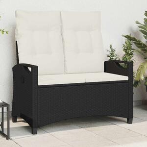 VidaXL Kerti pad Fekete és Krém 105 x 60 x 112 cm Acél és poliészter