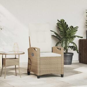 VidaXL Fekvő Kerti Szék Beige és krém 56 x 60 x 112 cm polirattan