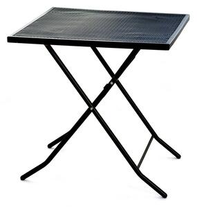 ROJAPLAST ZWMT-70F fém kerti összecsukható asztal, 70 x 70 x 72 cm - fekete