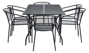 ROJAPLAST ZWMT-83 fém kerti asztal, 150 x 90 x 72 cm - fekete ()
