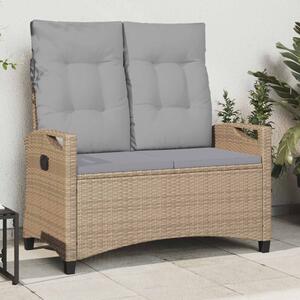 VidaXL Kerti pad párnával Beige és Világosszürke 105 x 60 x 112 cm