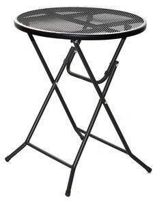 ROJAPLAST ZWMT-60F fém kerti összecsukható körasztal, ø 60 x 72 cm - fekete