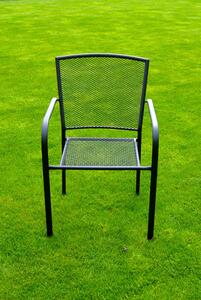 ROJAPLAST ZWMC-19 fém kerti szék, 62 x 56,5 x 88 cm - fekete