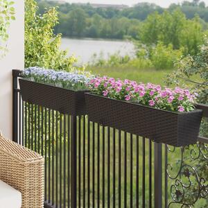 VidaXL Erkély 2 pcs 80 x 17 x 17 cm Fém