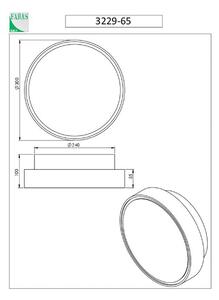 Hatton fali lámpa, Ø 30 cm, 2 x E27, fehér, IP65