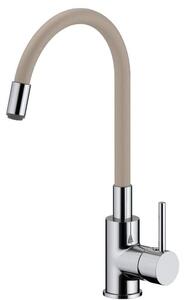 Mosogató csaptelep Ceramia S-Line Pro szilikon karral bézs/króm SIKOBSLPRO290BE