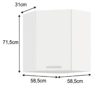 Sarok felső szekrény Split 58X58 Gn 72 1F (Fehér)