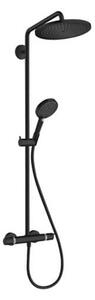 Zuhanyrendszer Hansgrohe Croma-Select termosztatikus csapteleppel matt fekete 26891670