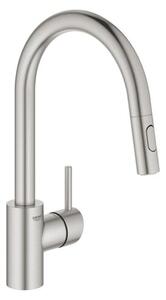 Mosogató csaptelep GROHE Concetto New kihúzható zuhannyal supersteel 31483DC2