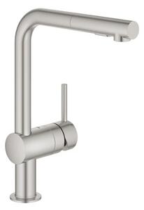 Mosogató csaptelep GROHE Minta kihúzható zuhannyal supersteel 30274DC0