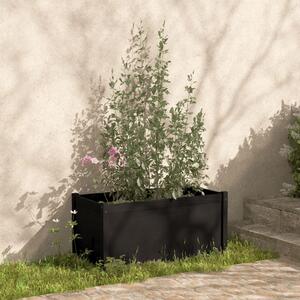 VidaXL fekete tömör fenyőfa kerti virágtartó 100 x 50 x 50 cm